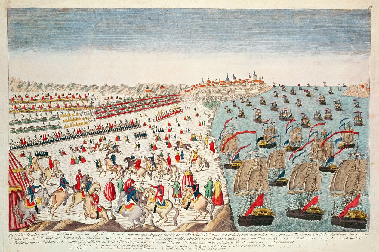 Slaget ved Yorktown, 19. oktober 1781 af French School