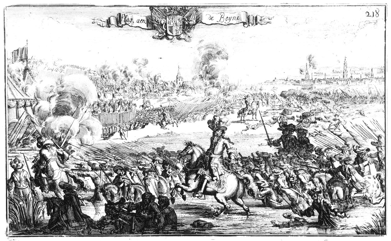 Slaget ved Boyne, 1. juli 1690 af French School