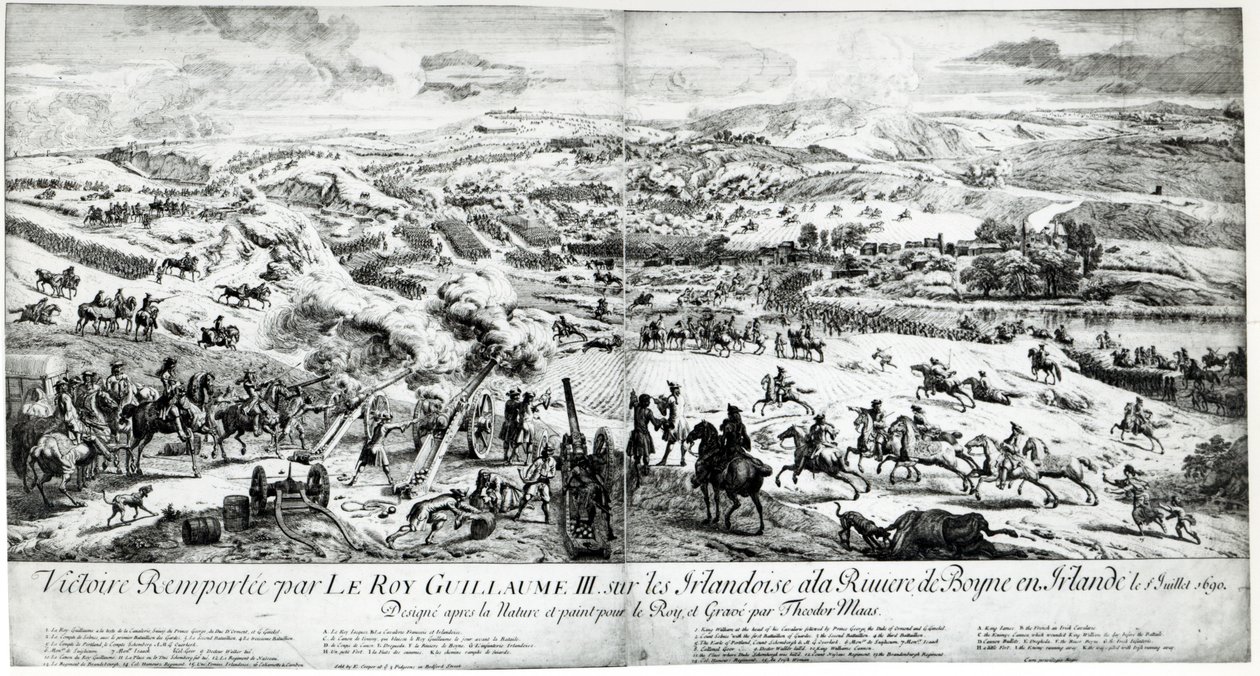 Slaget ved Boyne, ca. 1690 af French School