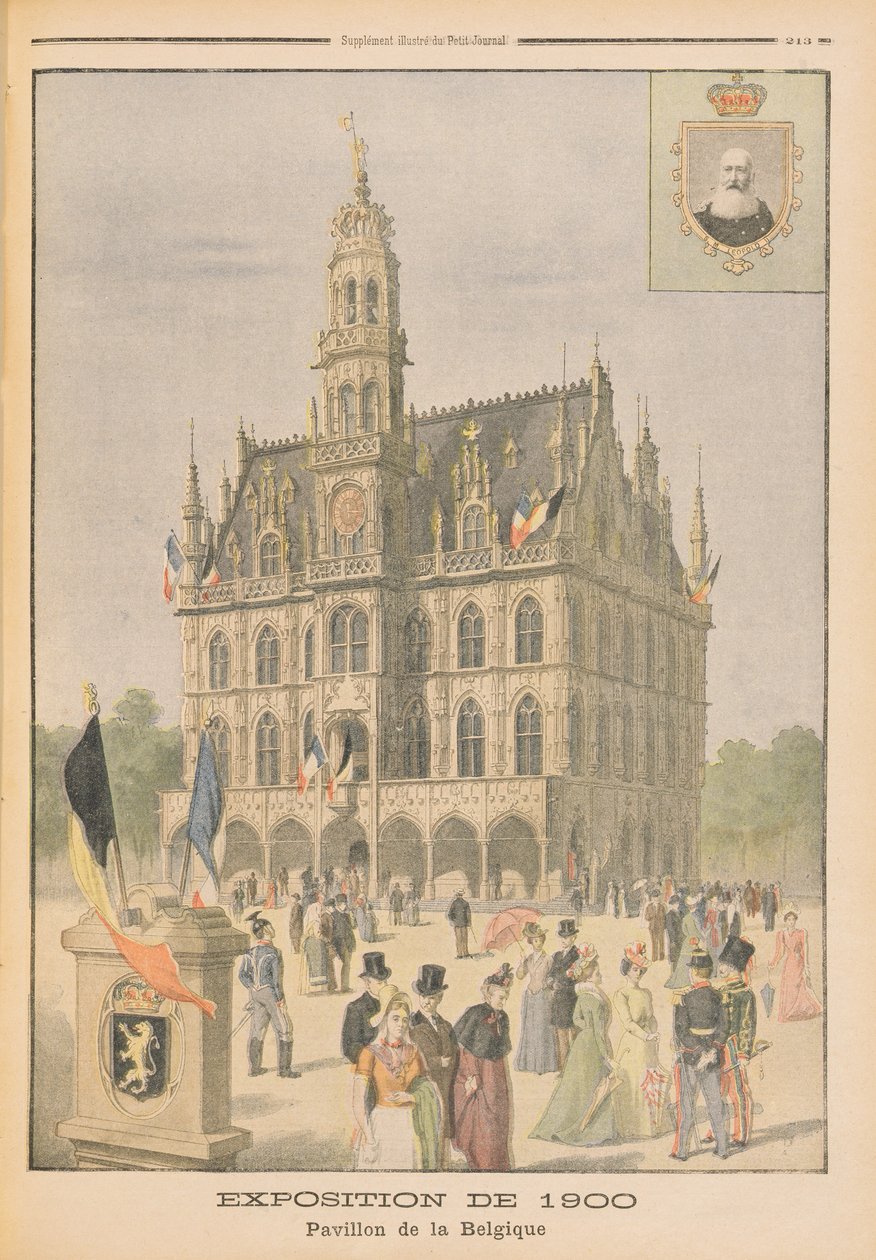 Den belgiske pavillon ved verdensudstillingen i 1900, Paris, illustration fra 