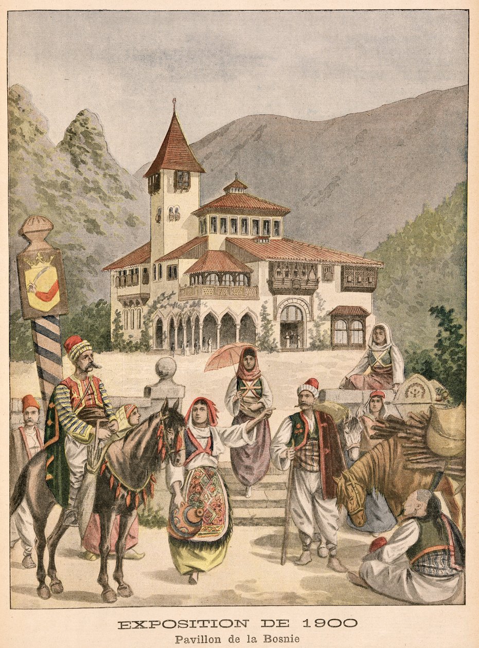 Den bosniske pavillon ved verdensudstillingen i 1900, Paris, illustration fra 