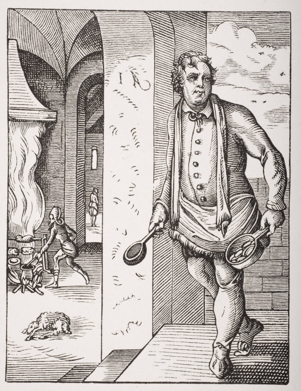 The Cook, efter en gravering fra det 16. århundrede af Jost Amman (1539-91) fra 
