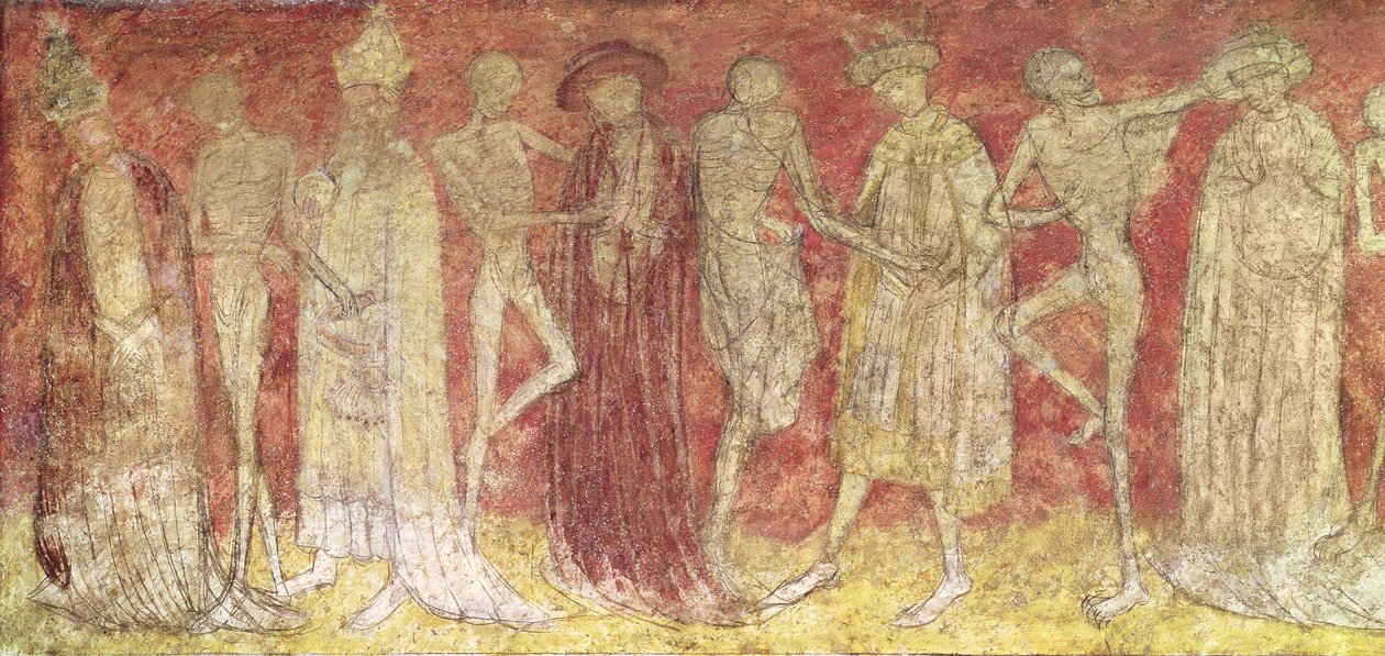 Dødedansen, fra koret (tempera på sten) af French School