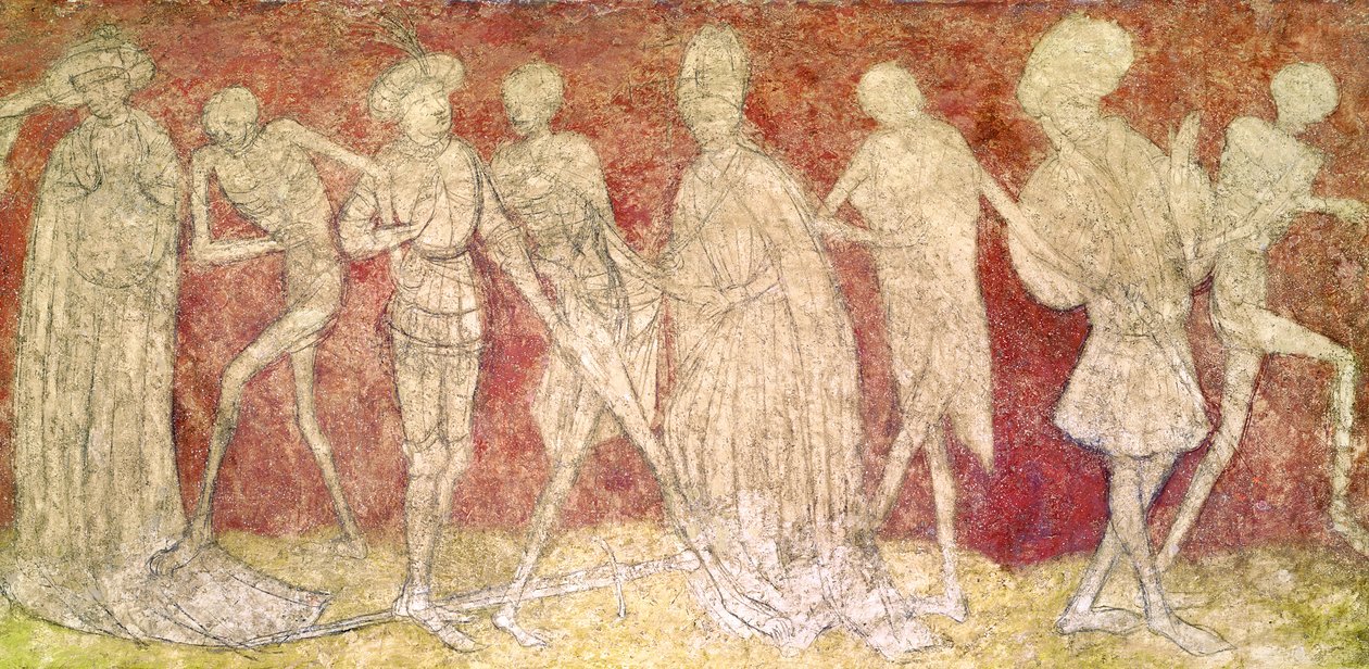 Dødedansen, fra koret (tempera på sten) af French School