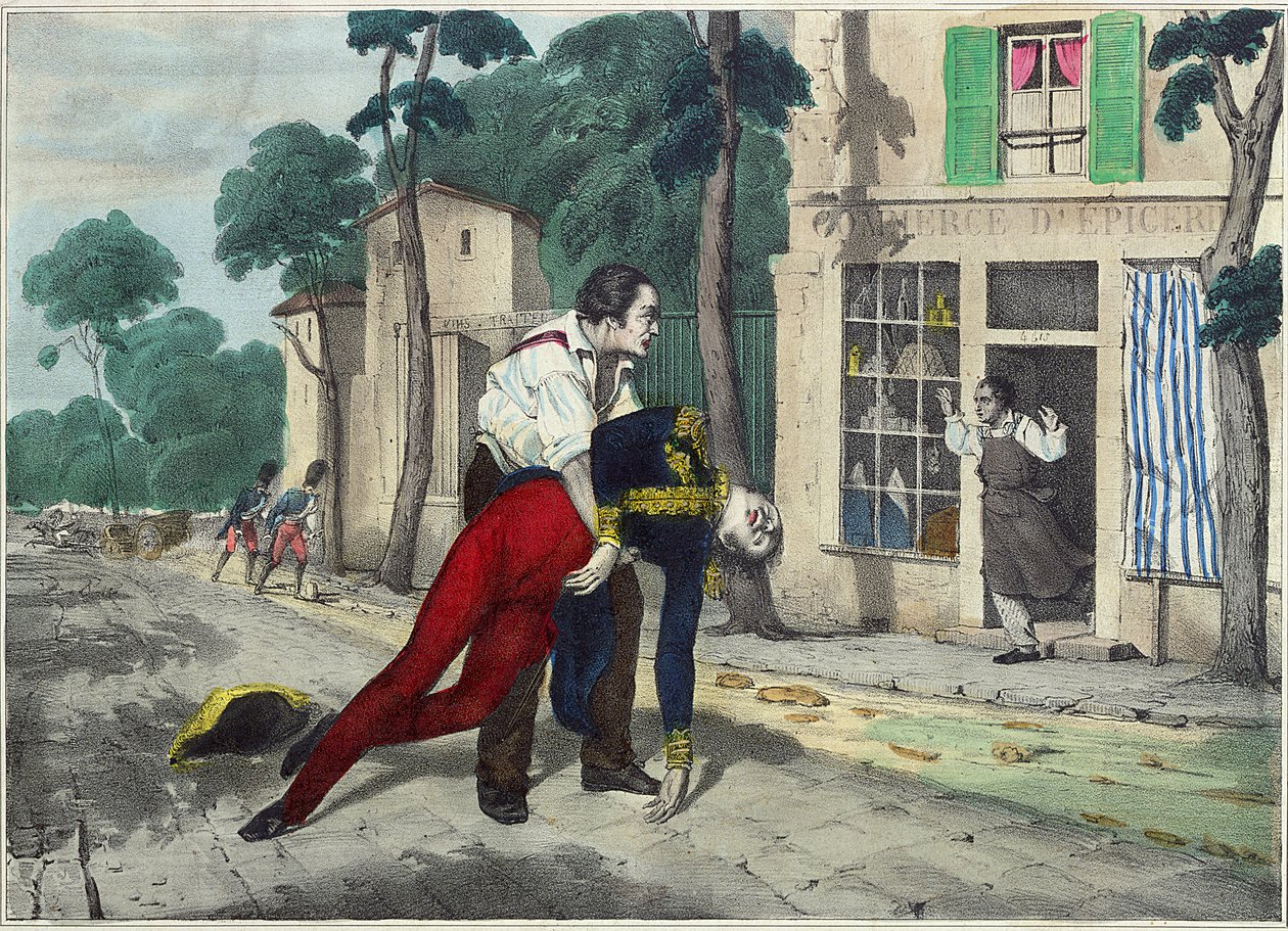 Ferdinand Philippe Louis (1810-42), hertug af Orleans, død i Neuilly, 13. juli 1842 af French School