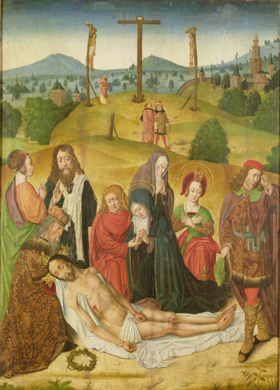 The Deposition, midterpanel af triptykon, slutningen af det 15.-begyndelsen af det 16. århundrede (se 69684 og 69685) af French School
