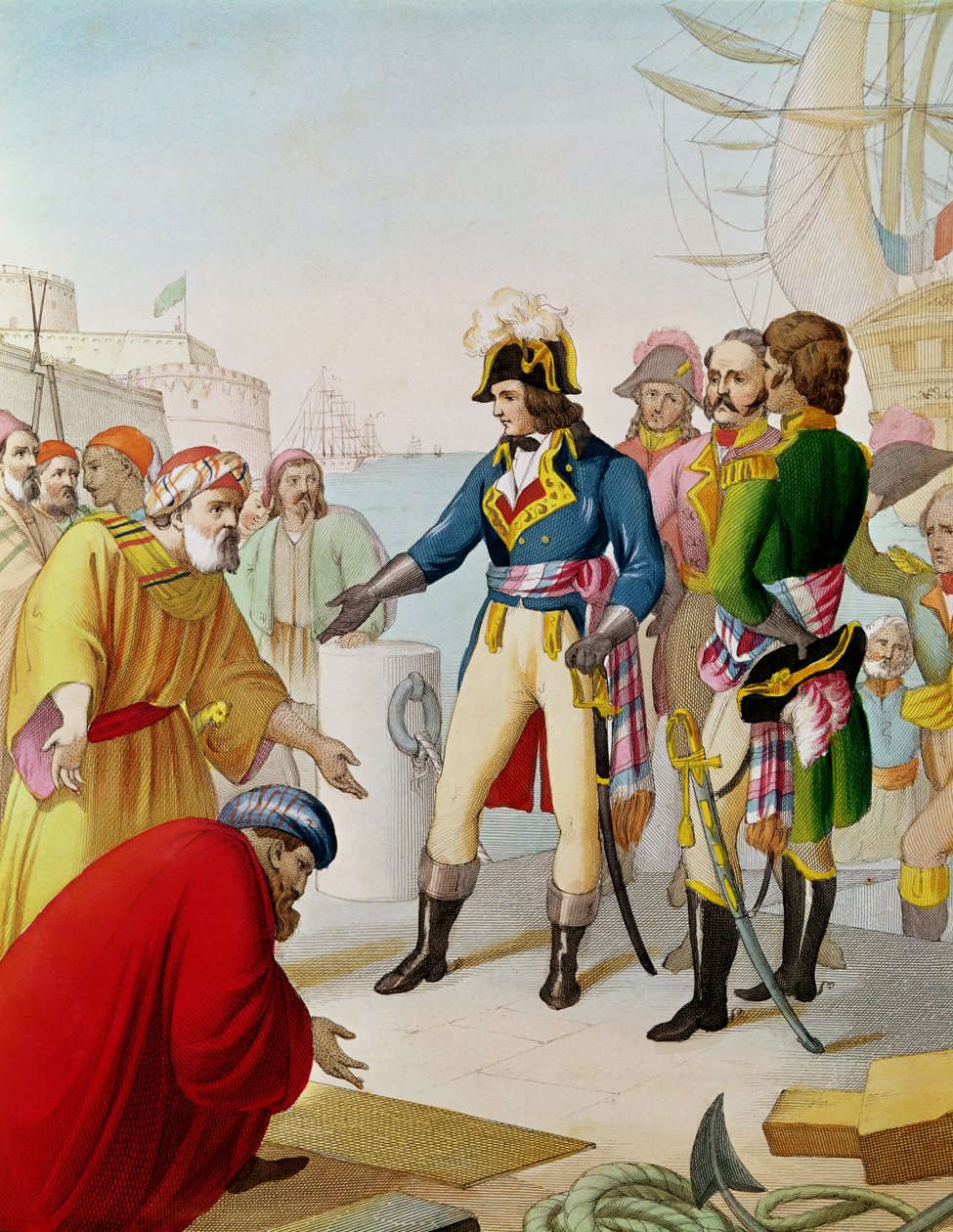 Napoleons landgang (1769-1821) i Alexandria i 1798 af French School