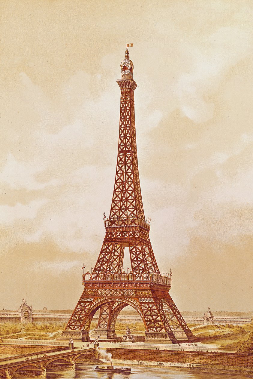 Eiffeltårnet, 1889 af French School
