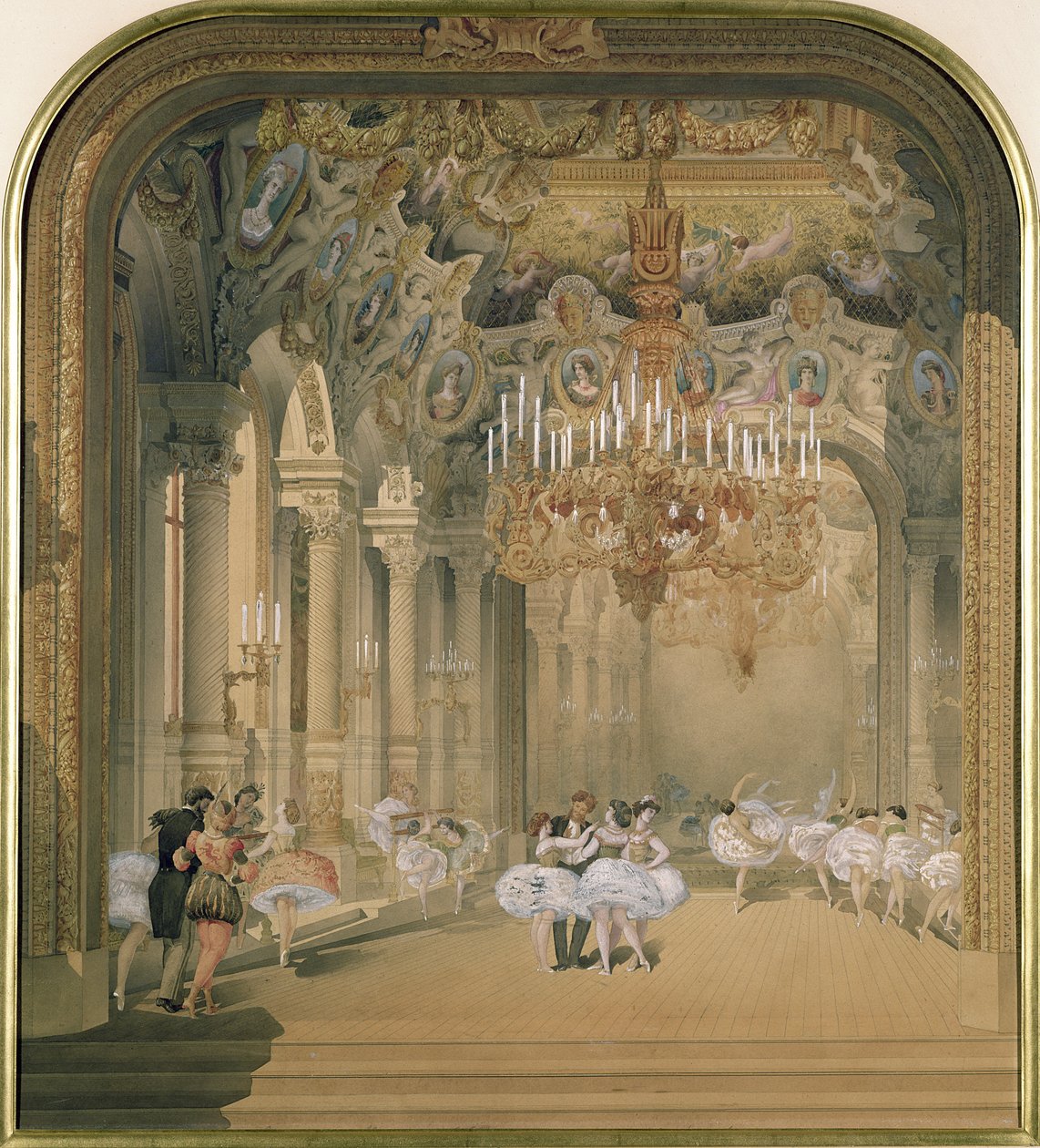 Operaens foyer i pausen af French School