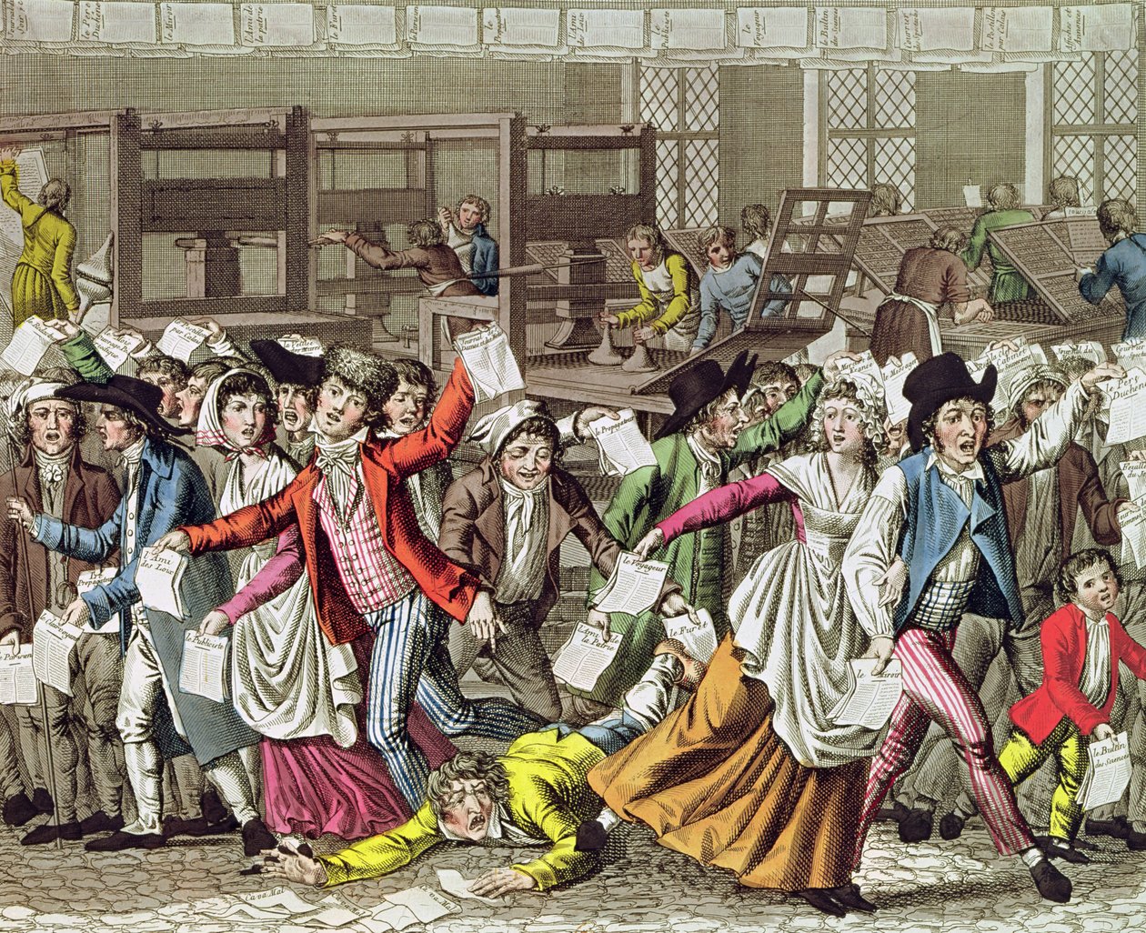 Trykkefriheden, 1797 af French School