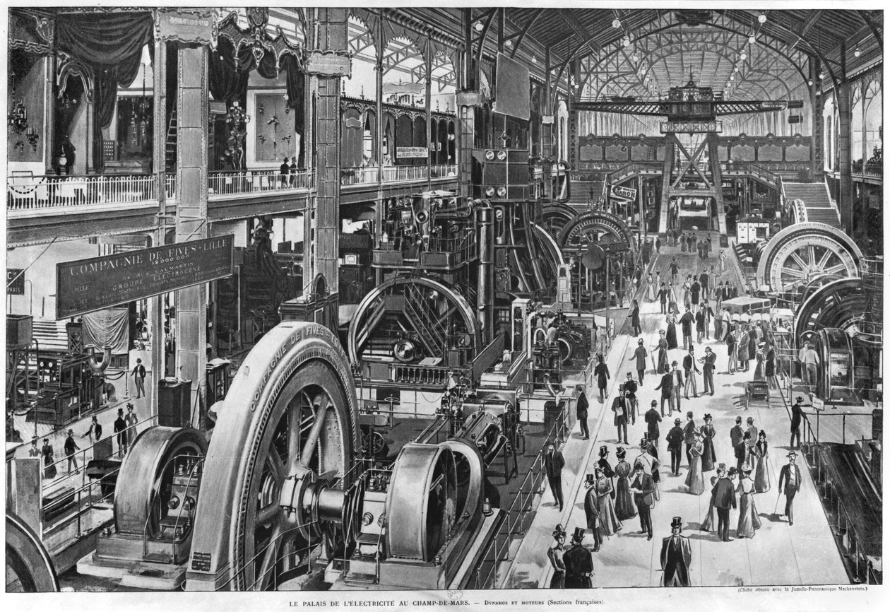Det franske galleri for elektriske maskiner på verdensudstillingen i 1900 af French School