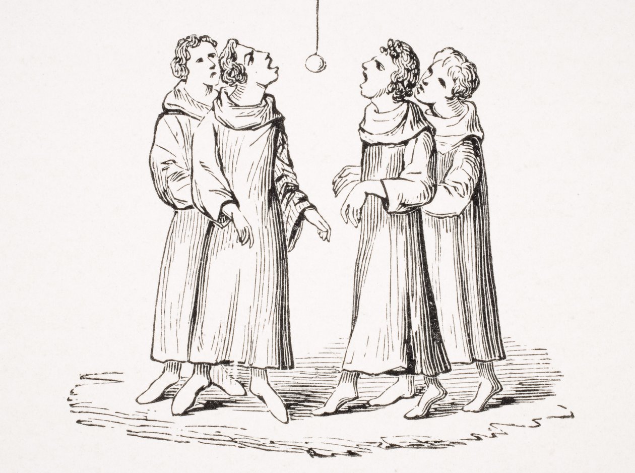 The Game of Bob Apple, eller Swinging Apple, reproduktion fra et manuskript fra det 14. århundrede, fra 