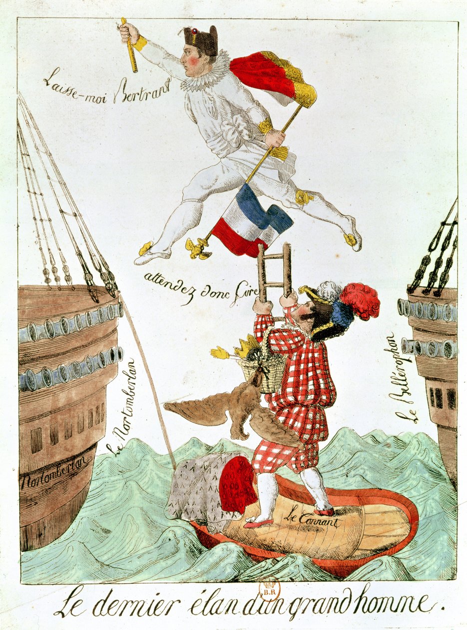 En stor mands sidste spring, 1815 af French School