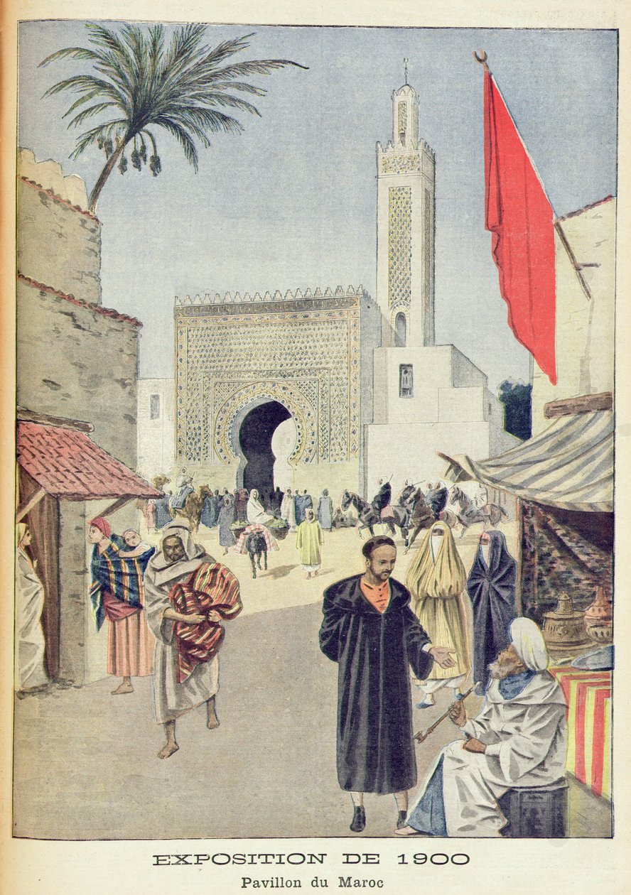 Den marokkanske pavillon på verdensudstillingen i 1900, Paris, illustration fra 
