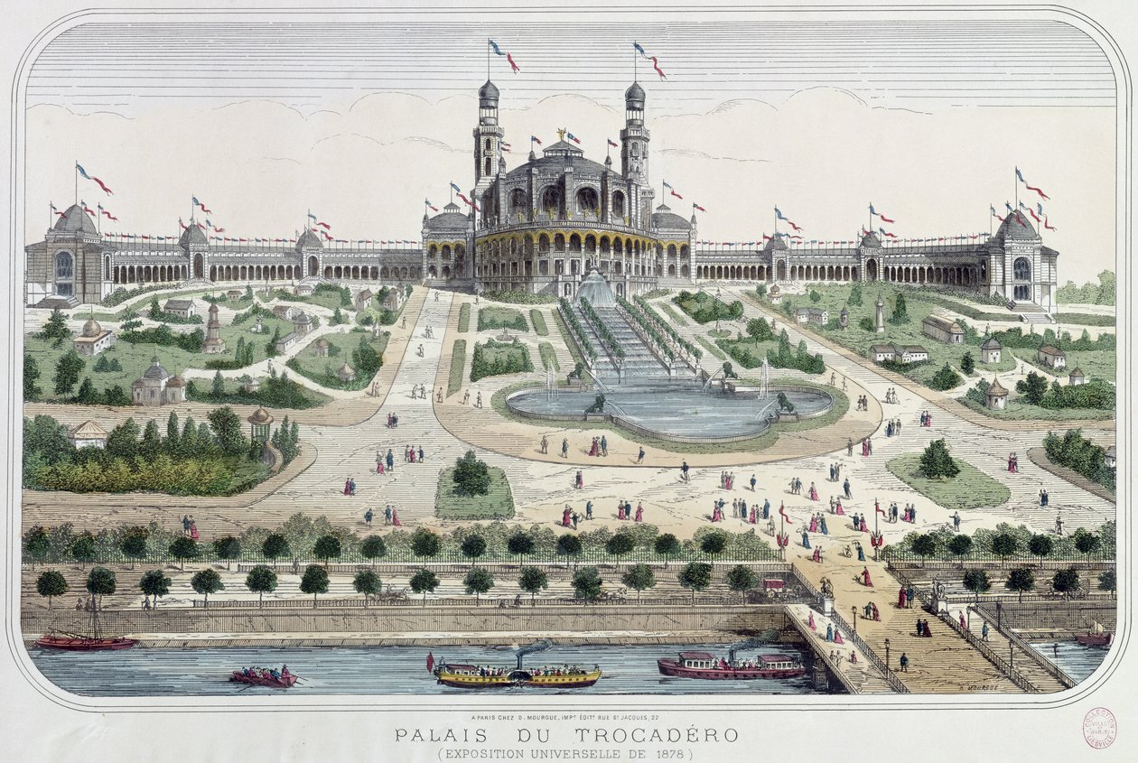 Palais du Trocadero på Exposition Universelle i Paris i 1878 af French School
