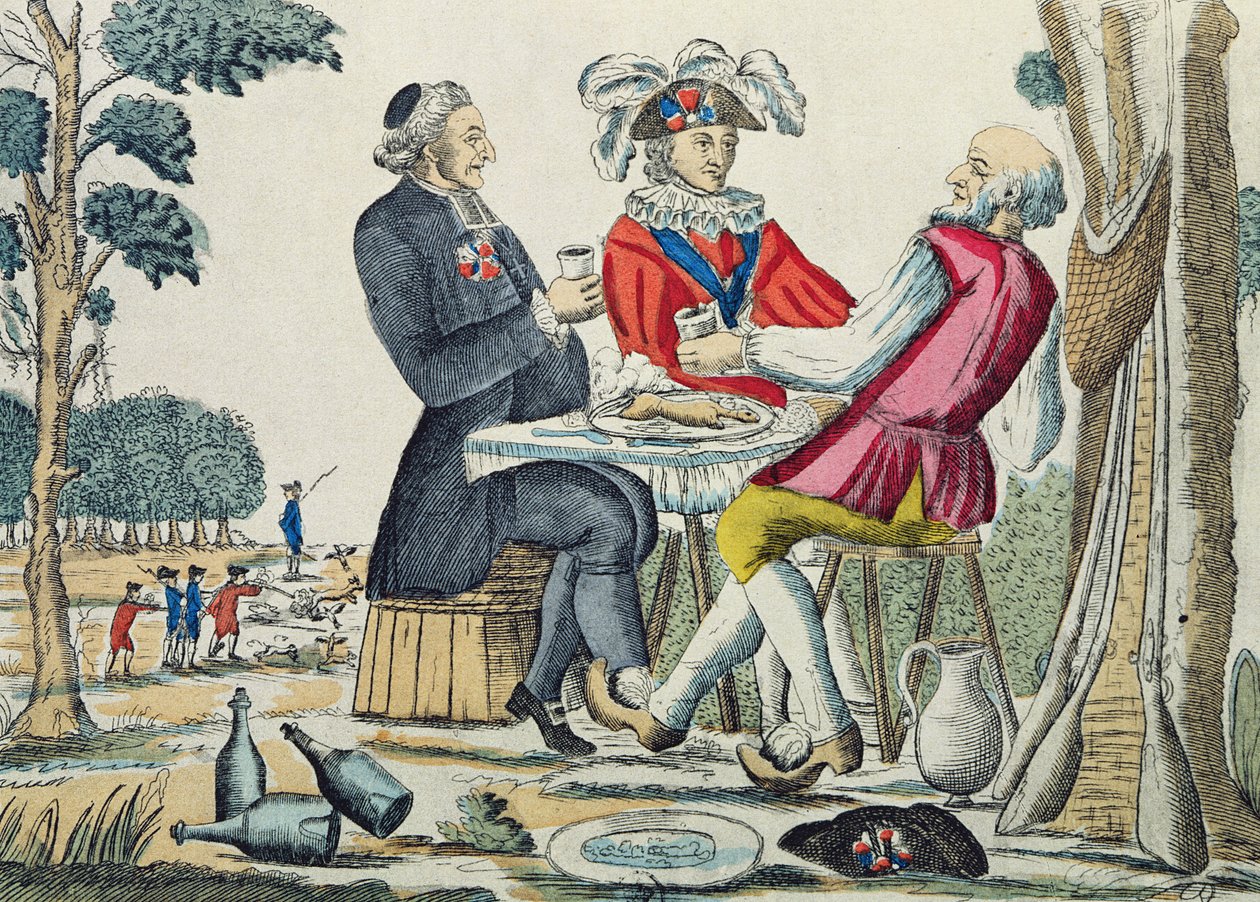 The Patriotic Snack, Reunion of the Three Estates, 4. august 1789 af French School