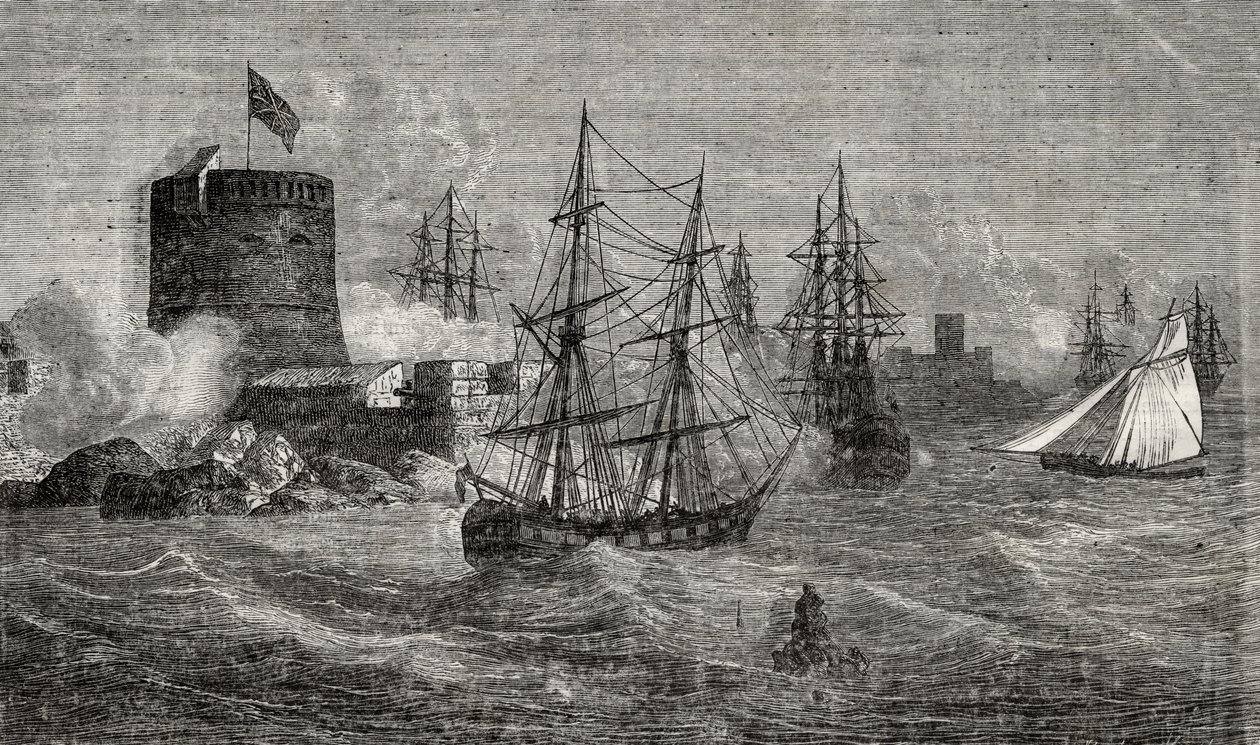 Havnen i Toulon i det 18. århundrede af French School