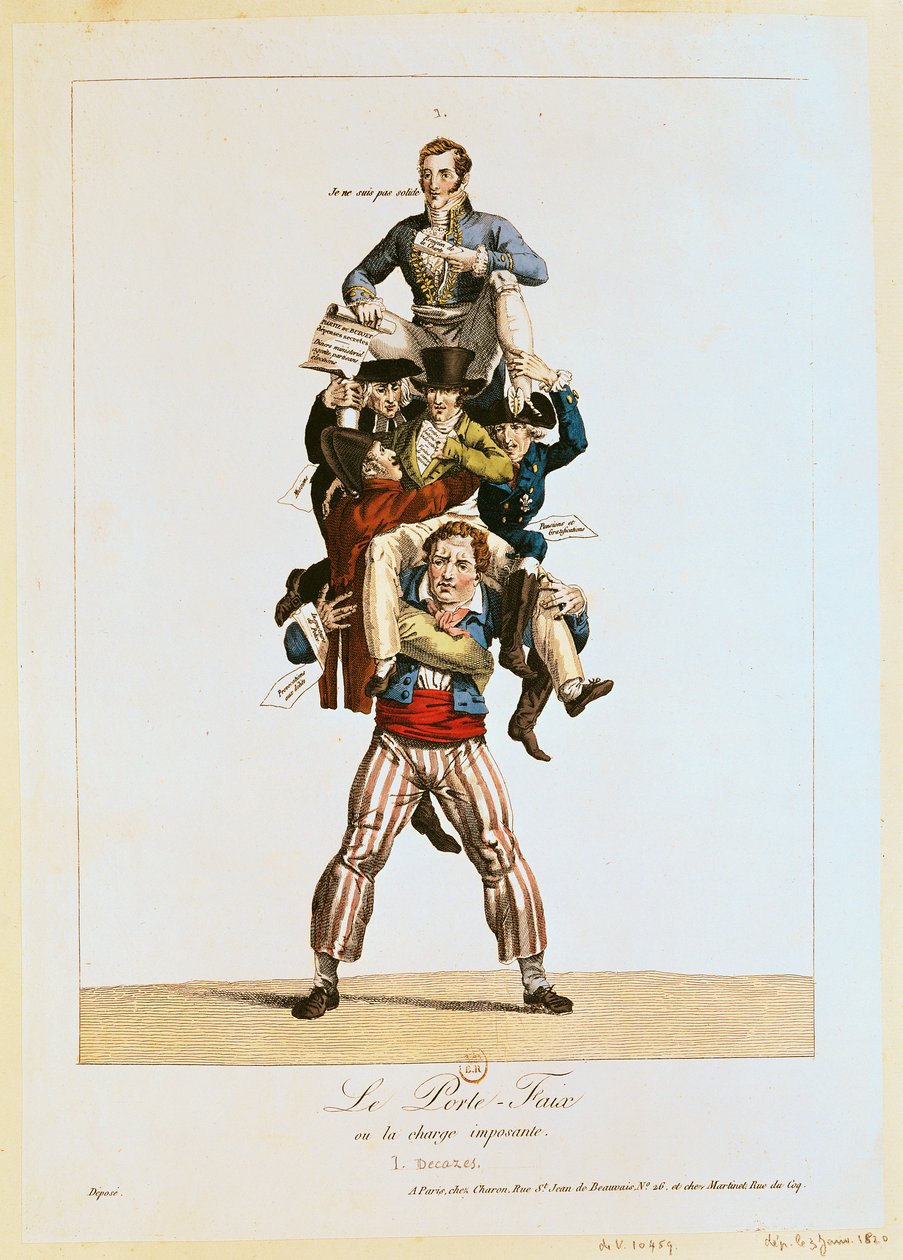 Portneren eller, The Imposing Burden, c.1820 af French School