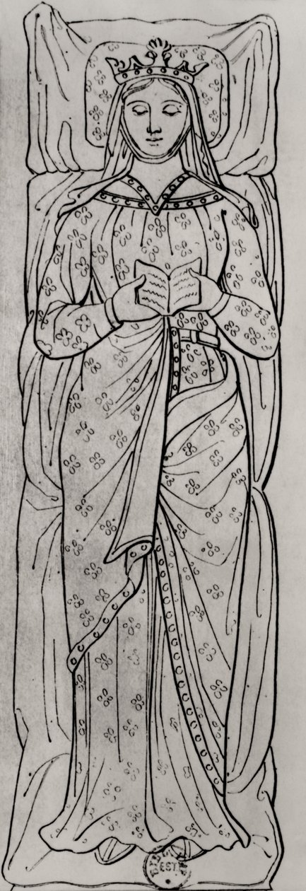 The Recumbant Eleanor of Aquitaine (ca. 1122-1204) (detalje af 158139) af French School