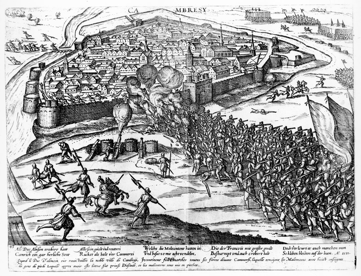 Belejringen af Cambrai, september 1581 af French School