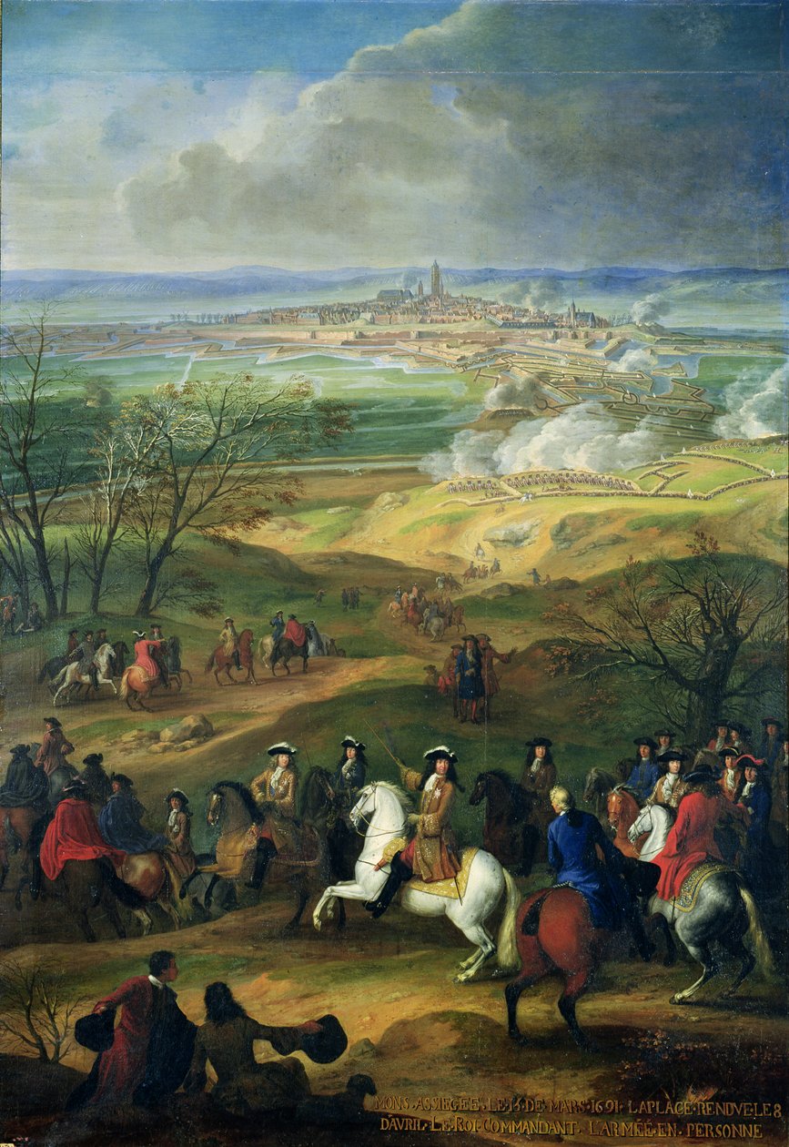 The Siege of Mons af Ludvig XIV (1638-1715) 9. april 1691 af French School