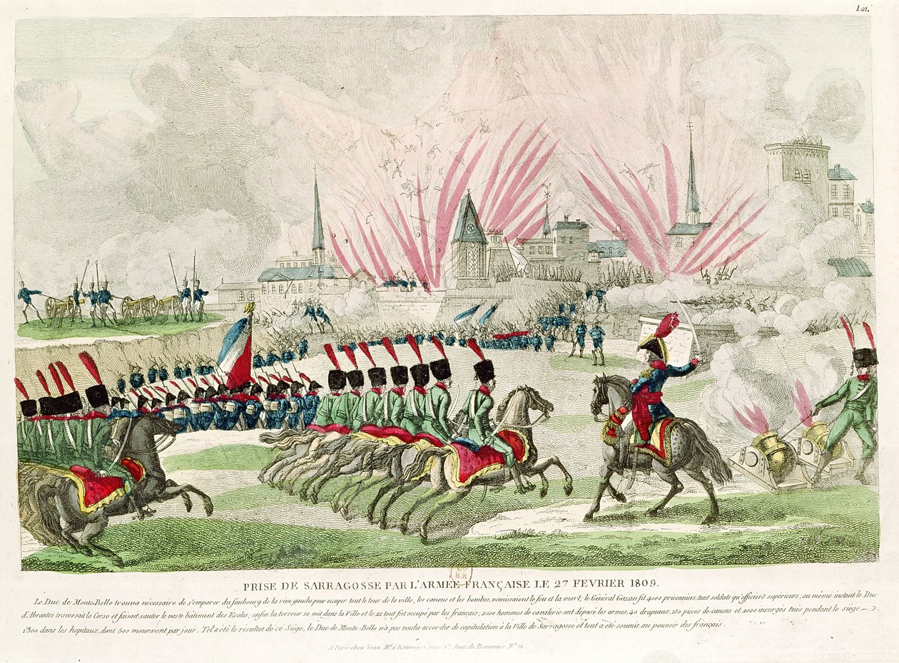 The Siege of Zaragoza af Jean Lannes (1769-1809) hertug af Montebello, 27. februar 1809 af French School