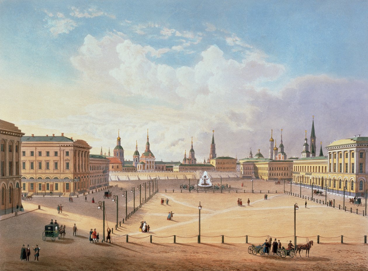 Teaterpladsen i Moskva, trykt af Jacottet og Bachelier, 1830