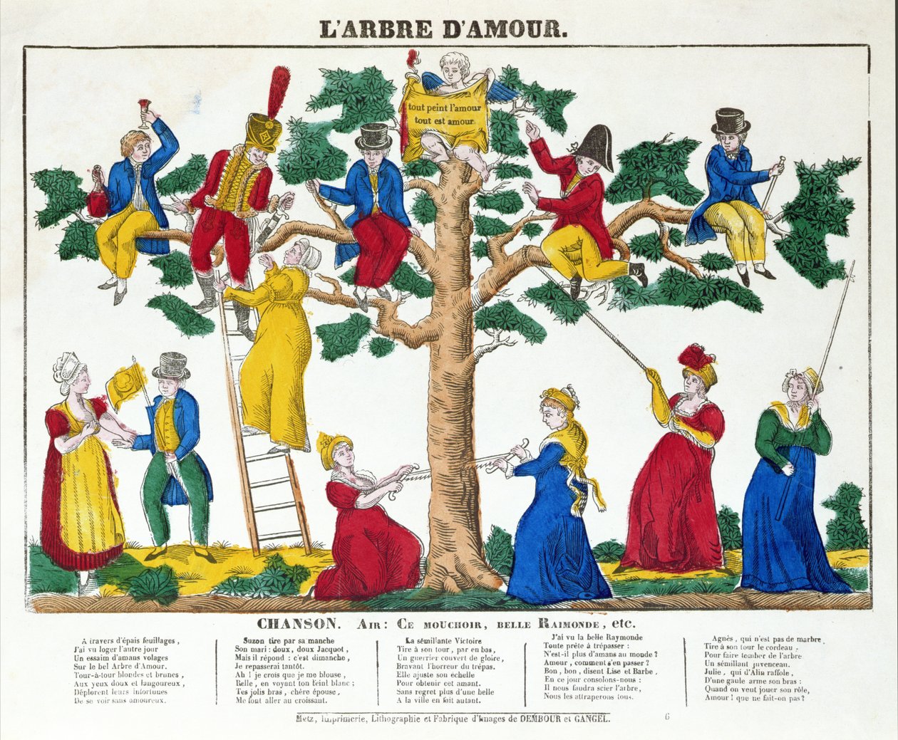 Kærlighedens træ, omkring 1830-40 af French School