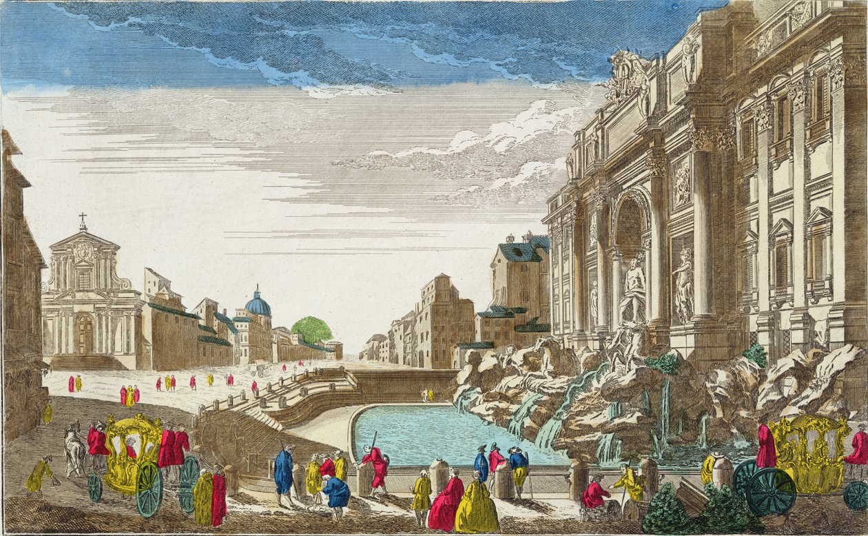 Trevi-fontænen, Rom af French School