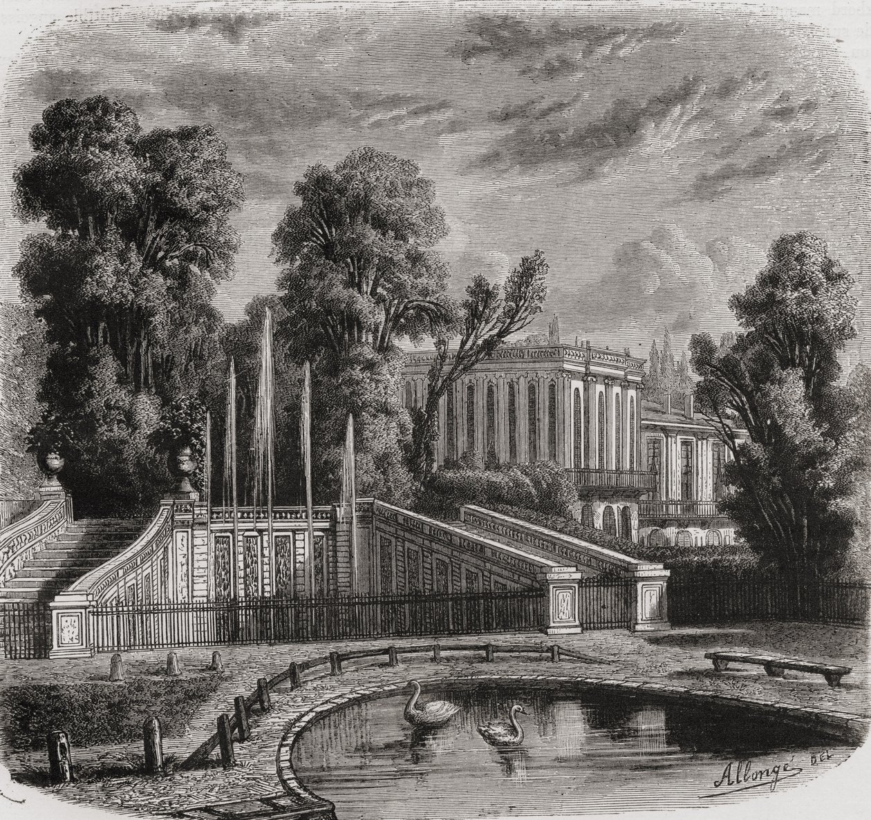 Trianon i Versailles af French School