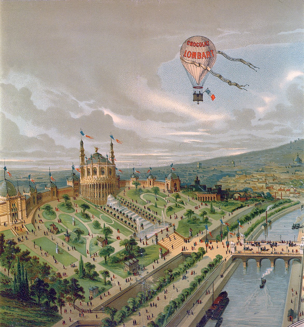 Trocadero - Verdensudstillingen i Paris, 1878 af French School