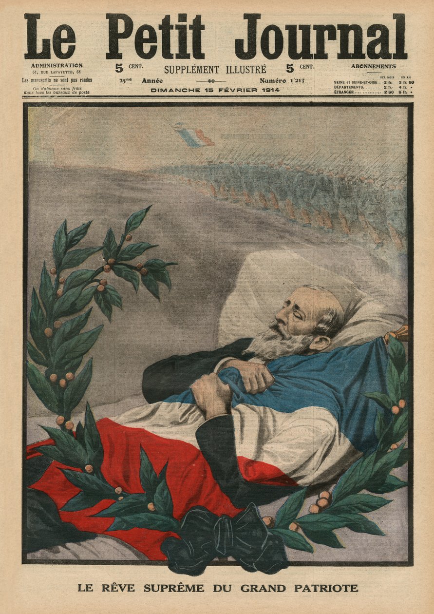 Den Store Patriots sidste drøm, Paul Deroulede, forsideillustration fra 