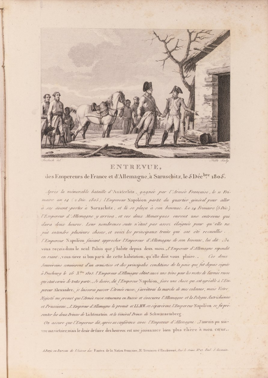 Mødet mellem cheferne for de franske og tyske styrker i Schitz, 5. december 1805 af French School