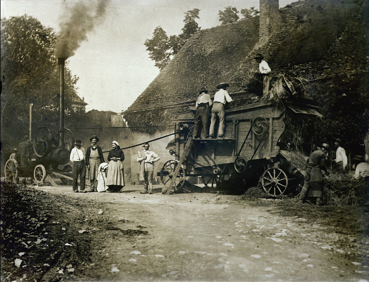 Tærskescene, slutningen af 1800-tallet af French School