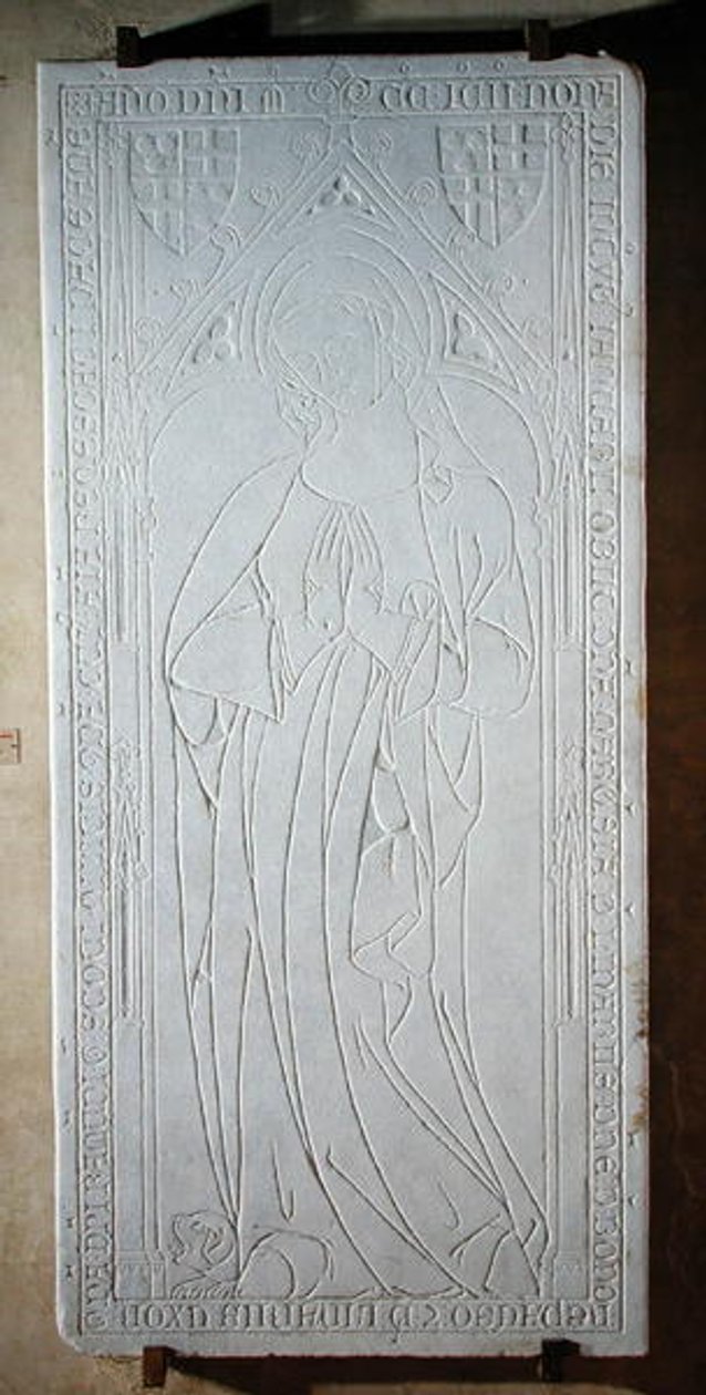 Gravsten med et portræt af Marquiesa de Linares, 1391 af French School