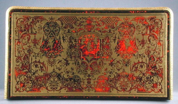 Top af en Louis XIV Boulle Commode, ca. 1700 (skildpaddeskal, messing og ormolu) (se også 220159) af French School