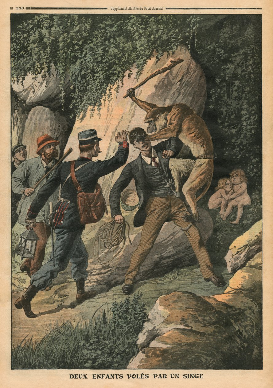 To børn stjålet af en hunabe, illustration fra 