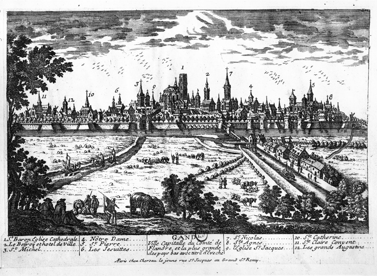 Udsigt over Gent af French School