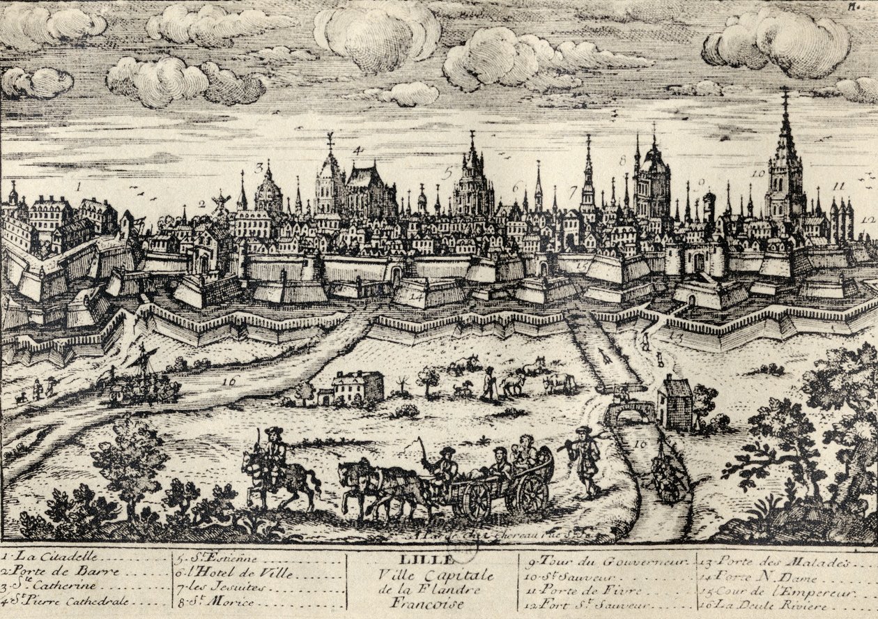 Udsigt over Lille ca. 1670, fra 