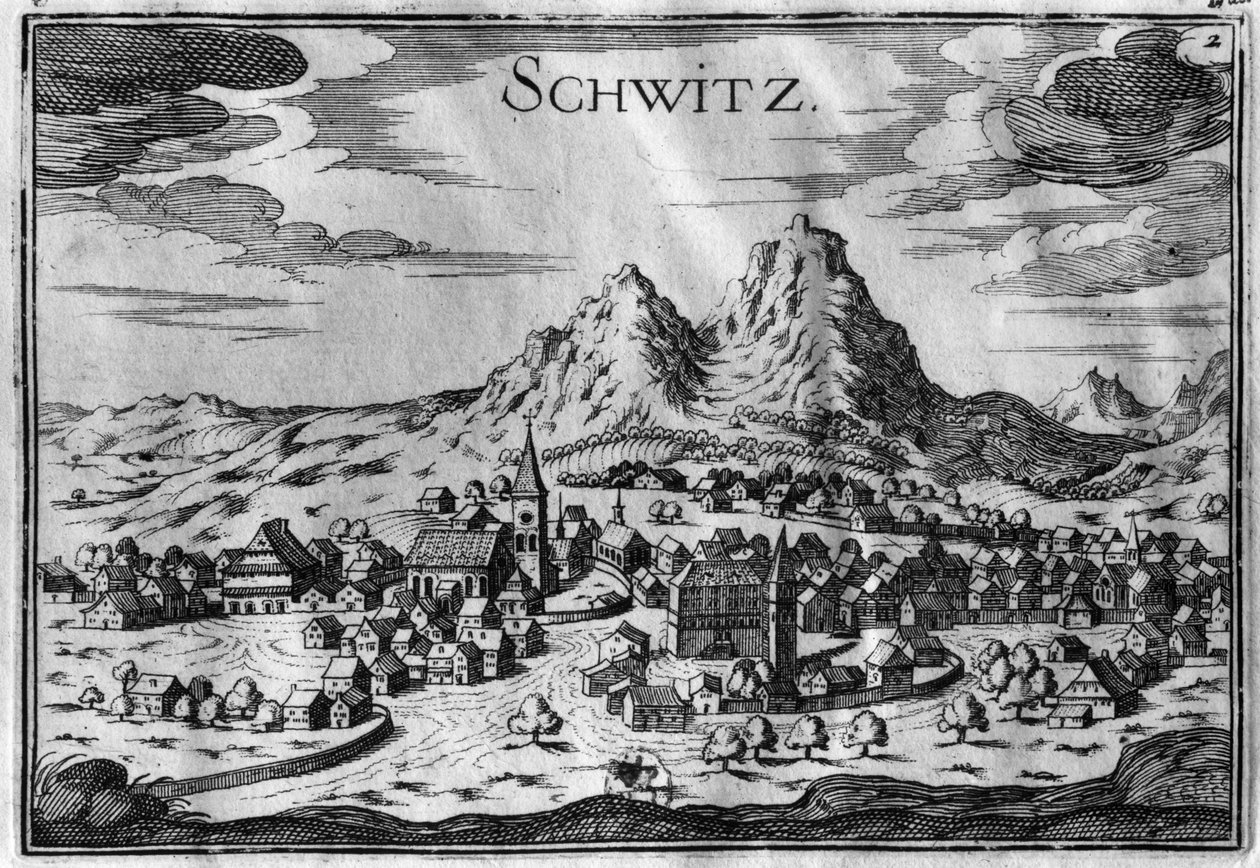 Udsigt over Schwyz af French School