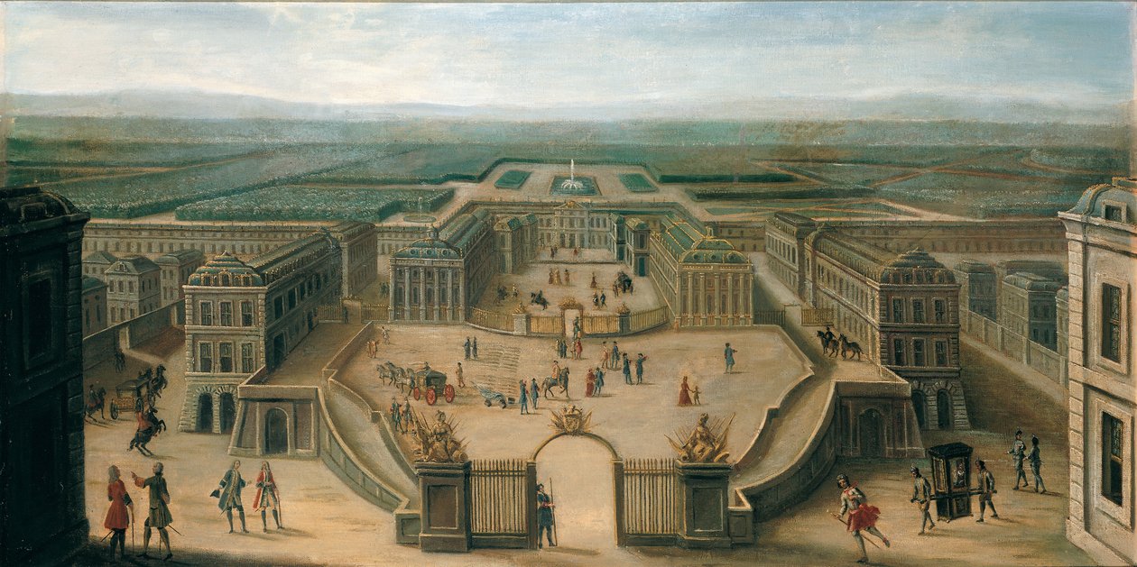 Udsigt over Versailles fra Place d
