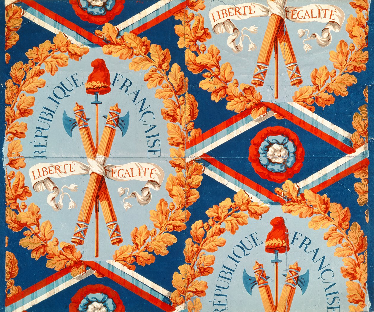 Tapet med symboler fra den franske revolution, 30. juni 1793 af French School
