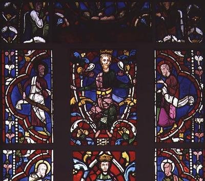 Vindue med billede af Isajstræet, ca.1210-45 af French School