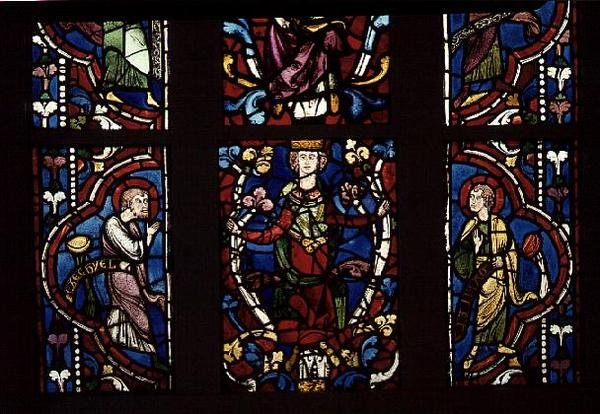 Vindue med billede af Isajstræet, ca.1210-45 af French School