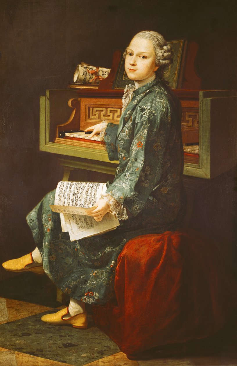 Ung mand ved Clavichord, 1767 af French School