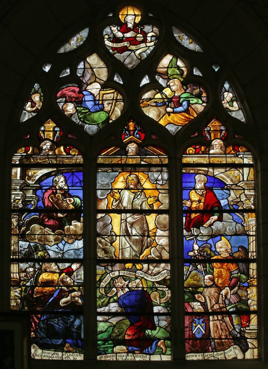 Vindue, der forestiller Transfigurationen, 1500-1900-tallet af French School