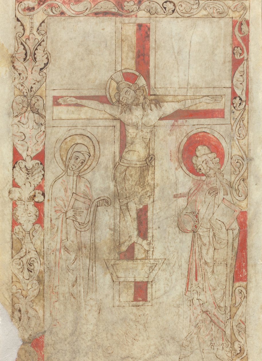 Korsfæstelsen [verso] af French 12th Century
