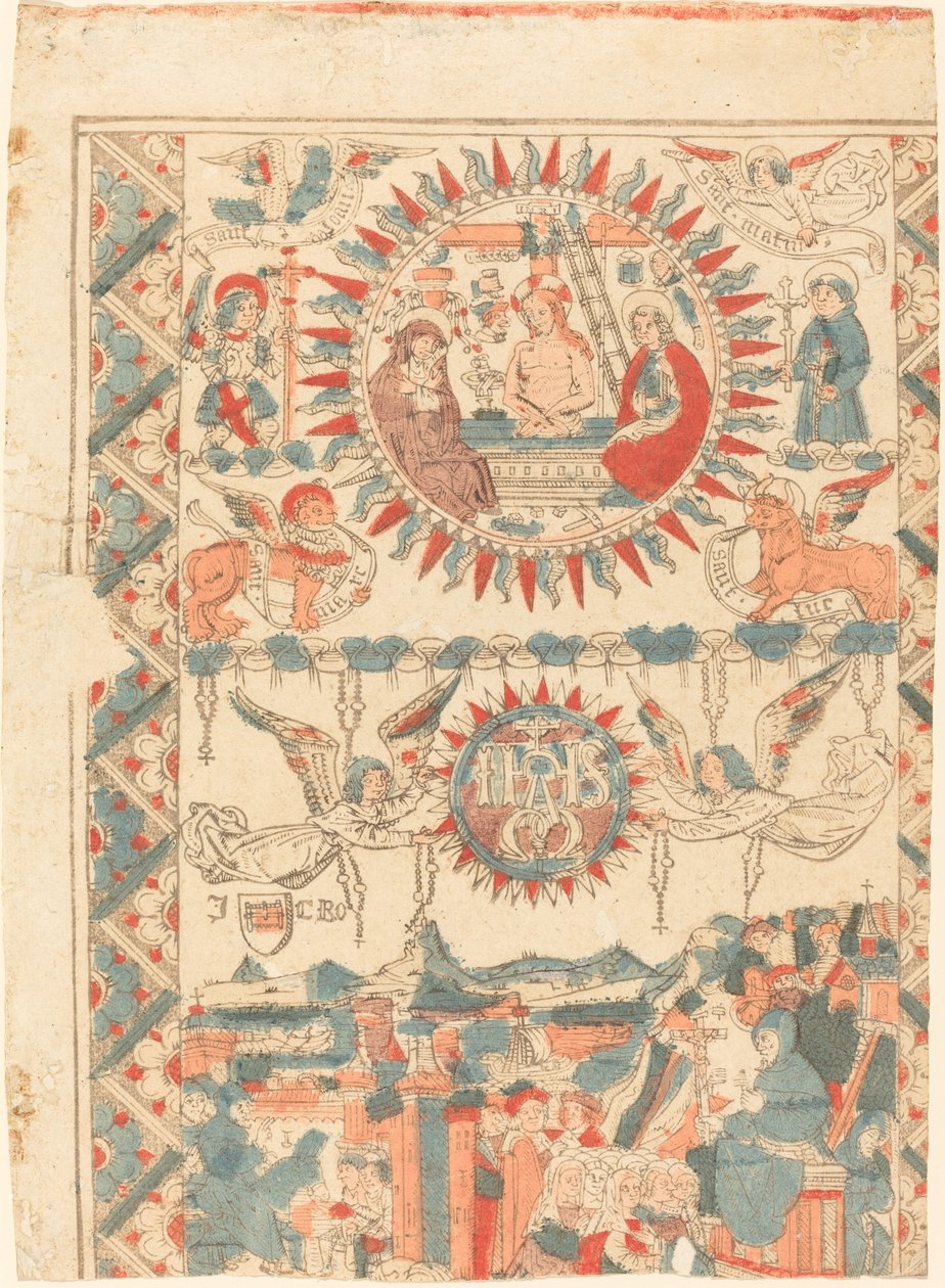Saint Bonaventure ankommer og prædiker i Lyon af French 15th Century
