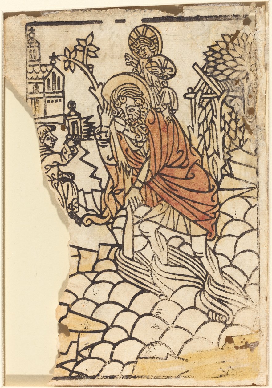 Sankt Christopher [recto] af French 15th Century