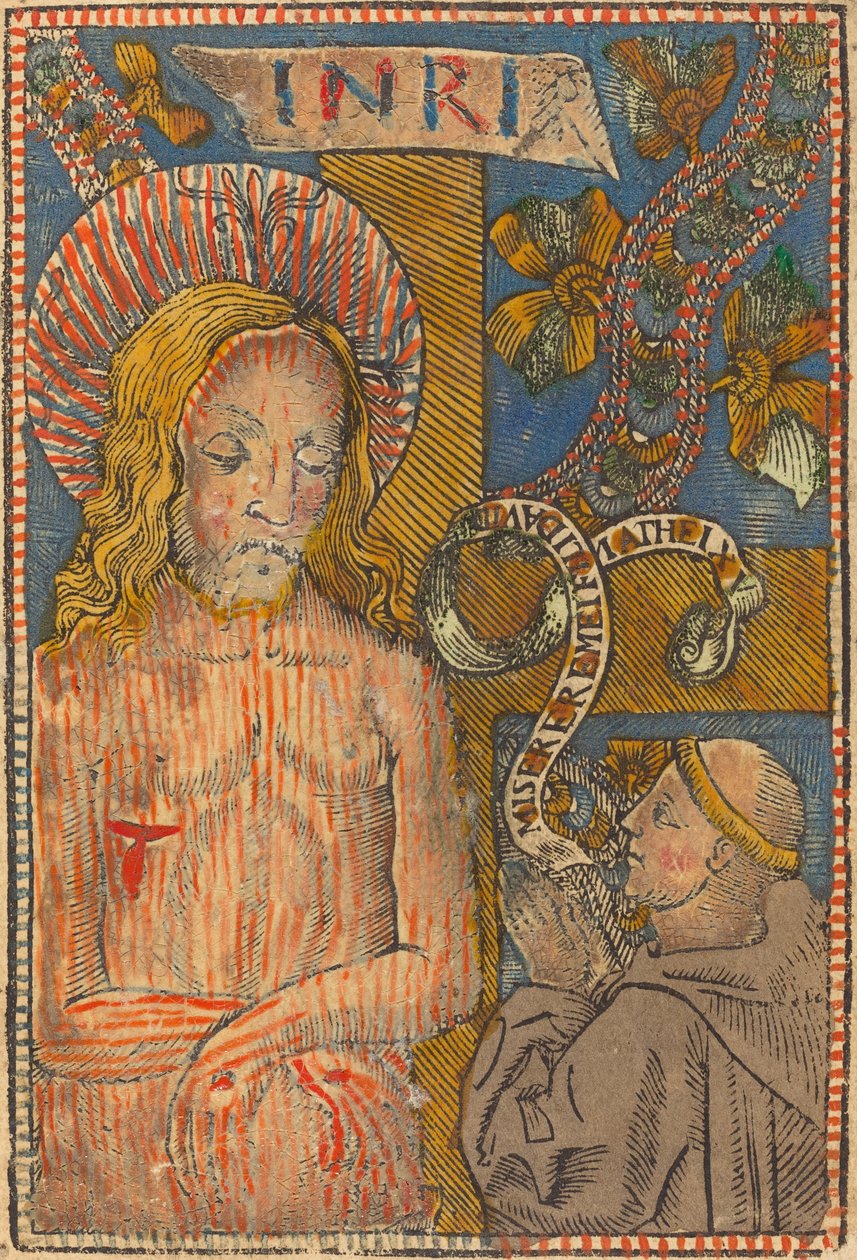 Sorgens mand med en franciskaner af French 15th Century